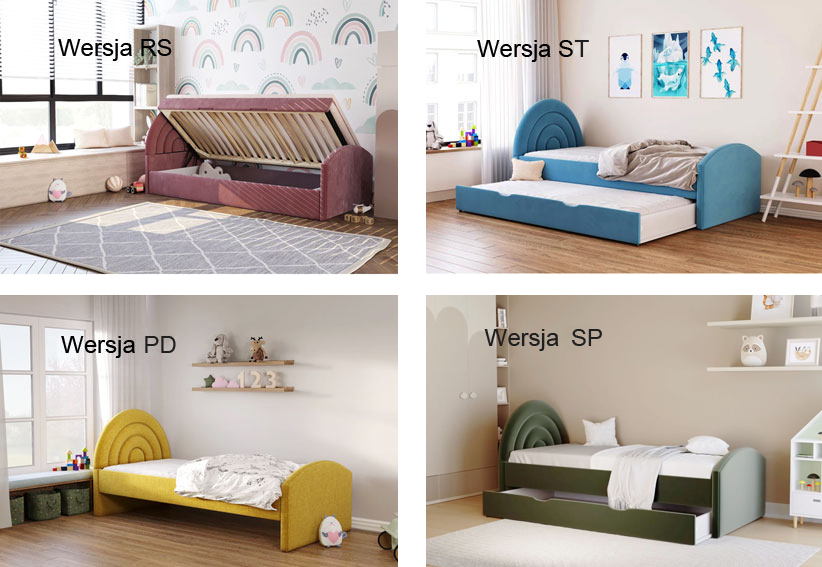 łóżko dziecięce tapicerowane 81267